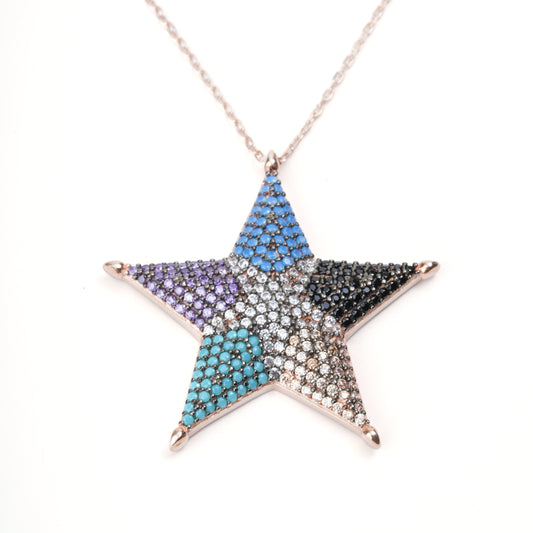 Rose Gold Stellar Spectrum Necklace