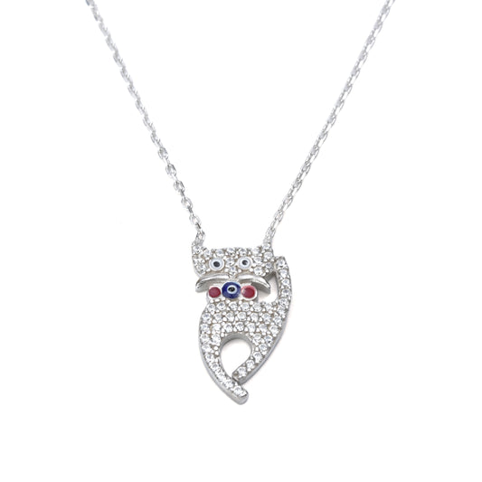 Silver Whiskered Charm Pendant