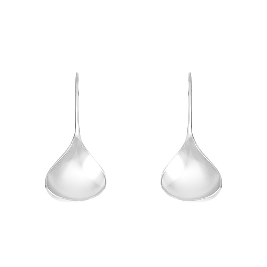 Italian Silver Cute Tear Drop Dangle Earrings