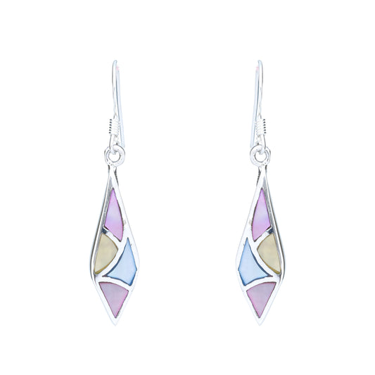 Silver Pastel Pop Quad Dangle Earrings