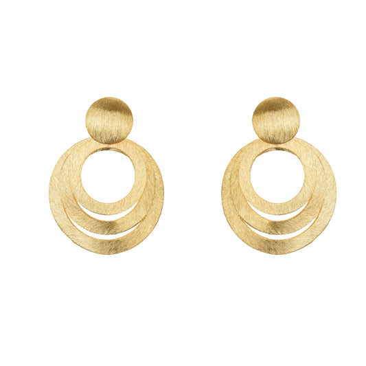 Italian Gold Plated Hoppy Hoopy Earrings