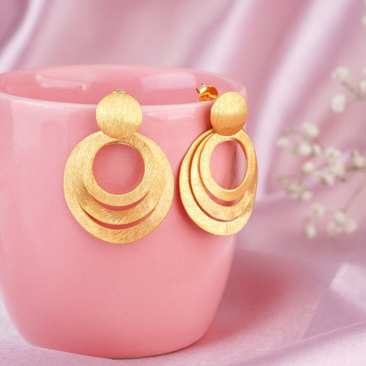 Italian Gold Plated Hoppy Hoopy Earrings