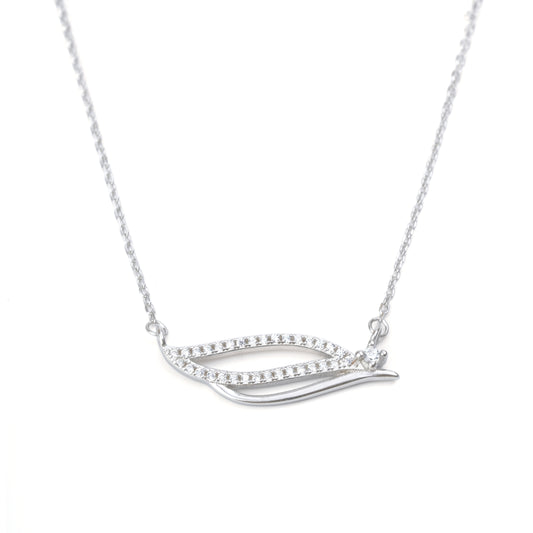 Leafy Luxe Silver Pendant NEcklace