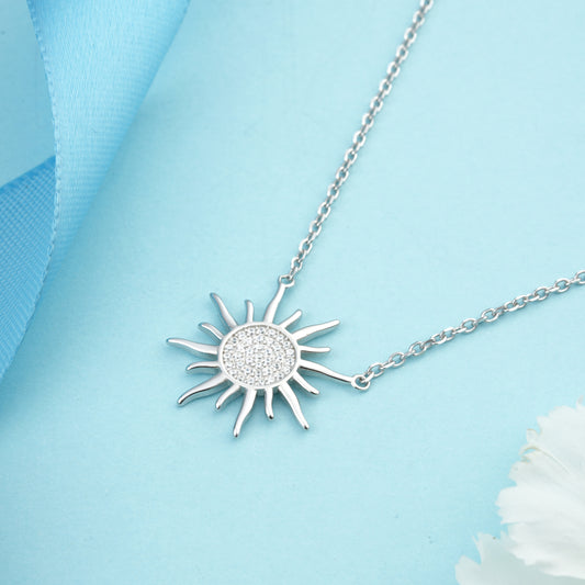 Celestial Radiance Silver Necklace