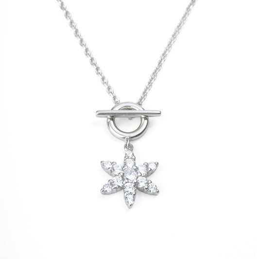 Starry Night Silver Necklace with Star Pendant