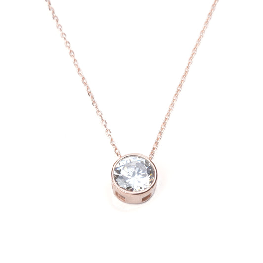 Rose Gold Ring Pendant Necklace