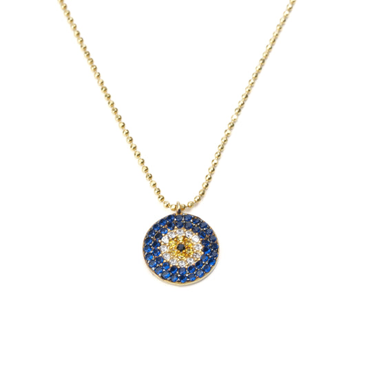 Floral Circle Sparkle Necklace