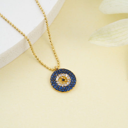 Floral Circle Sparkle Necklace