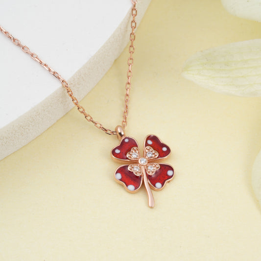 Rose Gold Floral Elegance Necklace