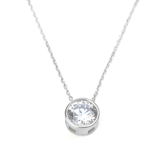 Silver Sparkle Pendant Necklace