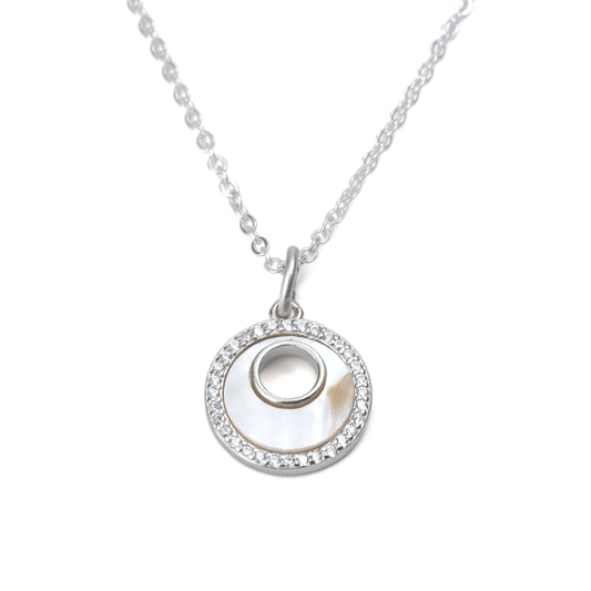 Luminous Luna Silver Pendant Necklace