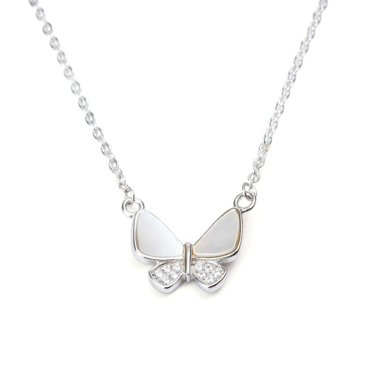 Jeweled Butterfly Charm Necklace