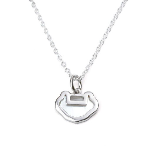 Silver Teddy Bear Pendant Necklace