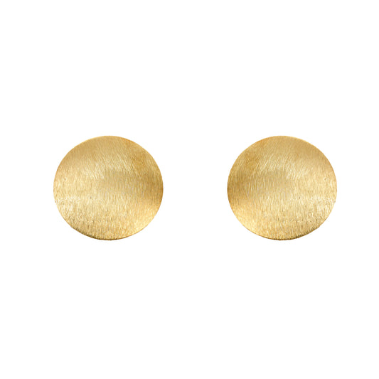 Italian Gold Plated Cute Button Dangle Earrings