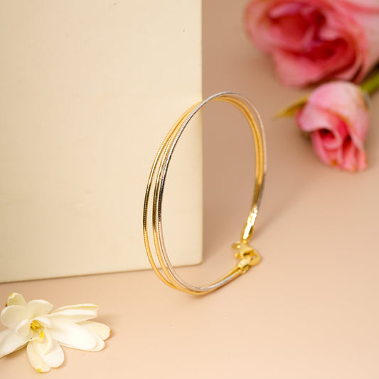 Bi-Gold Silver Highlight Bracelet