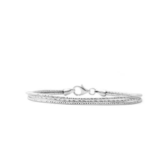 Tri-Silver Elegance Bracelet