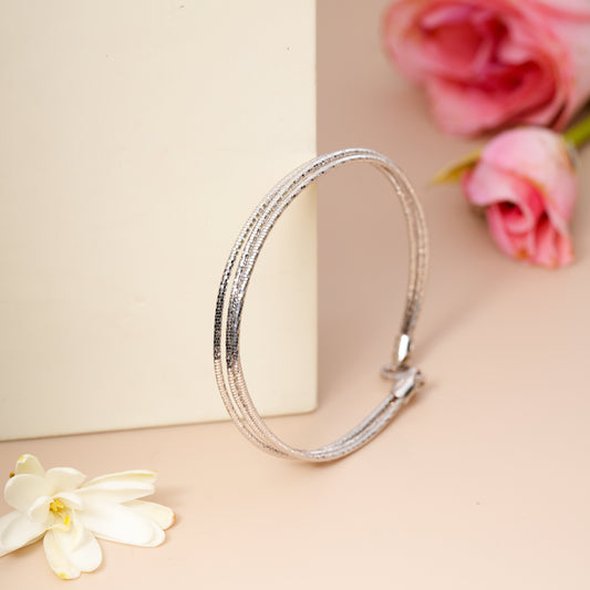 Tri-Silver Elegance Bracelet