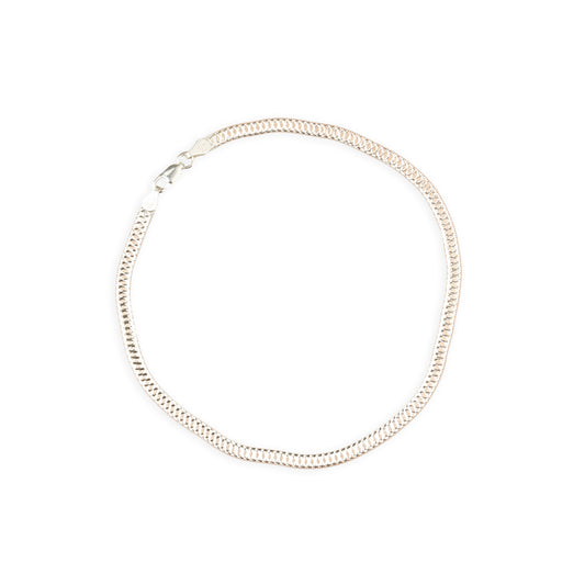 Rosegold Silver Lined Serpent Anklet