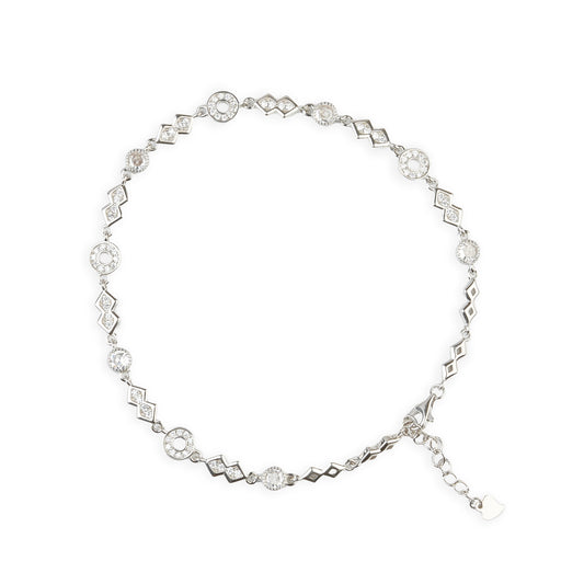 Silver Twinkling Anklet