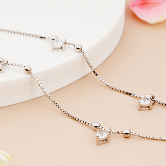 Silver Sweetheart Anklet