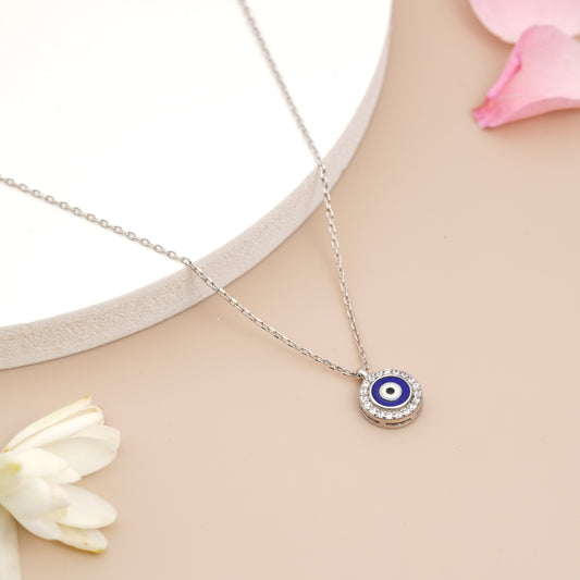 Silver Evil Eye 'Circle of Protection' Necklace