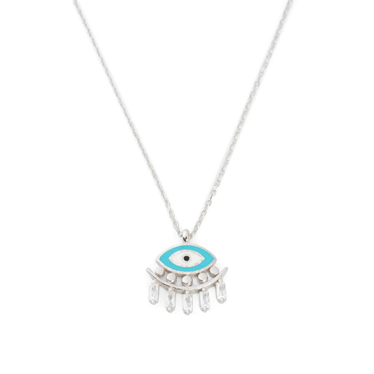 Silver Evil Eye 'Clawed Guardian' Necklace