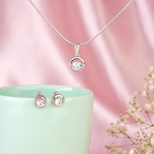 Timeless Crystal Earring-Pendant Set