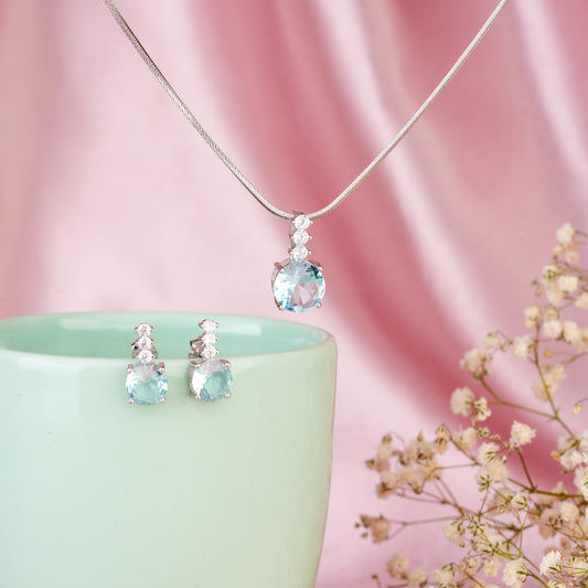 Water Droplet Earring-Pendant Set