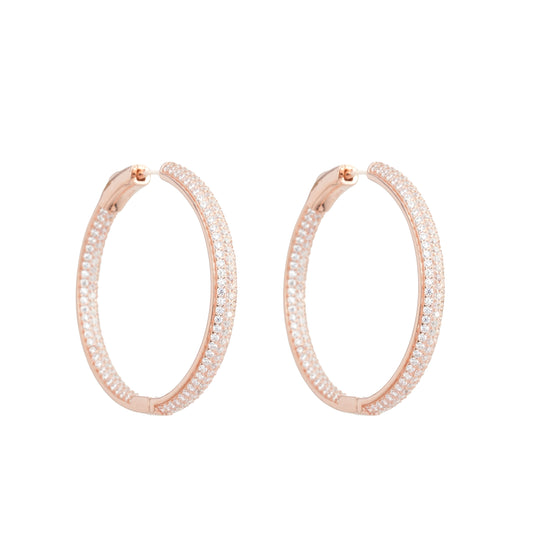 Sparkle Loop Hoop Earrings