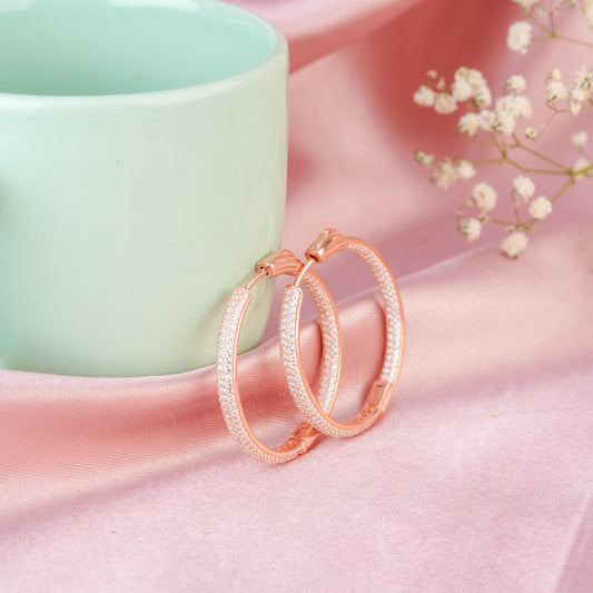 Sparkle Loop Hoop Earrings