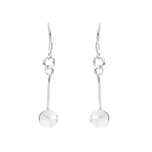 Italian Cute Silver Drop Dangle Earrings