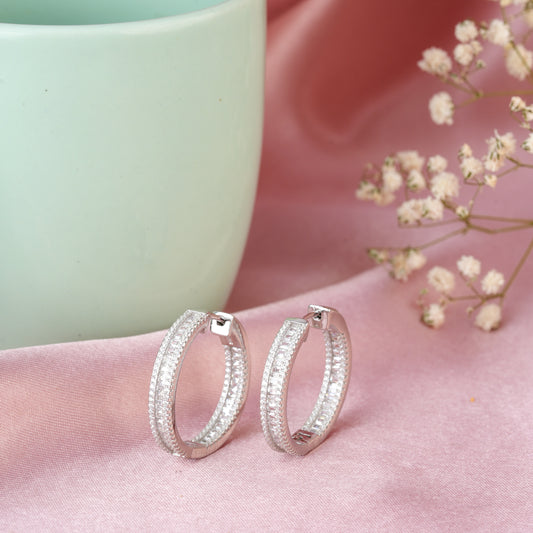 Glimmering Twilight Hoop Earrings