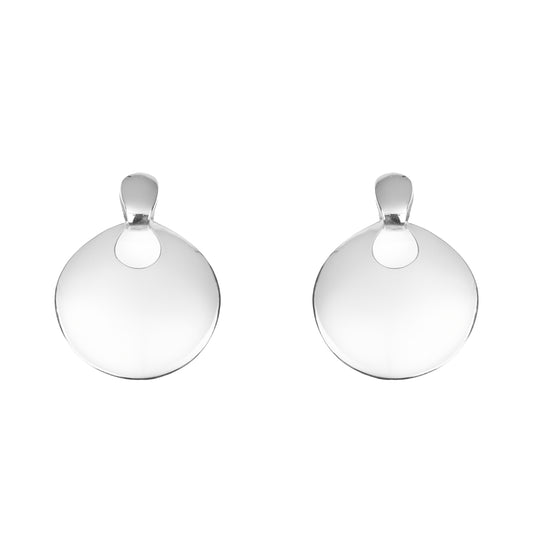 Italian Silver Classic Moon Earrings