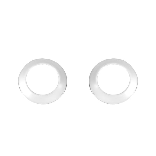 Italian Silver Cute Infinity Circle Earrings