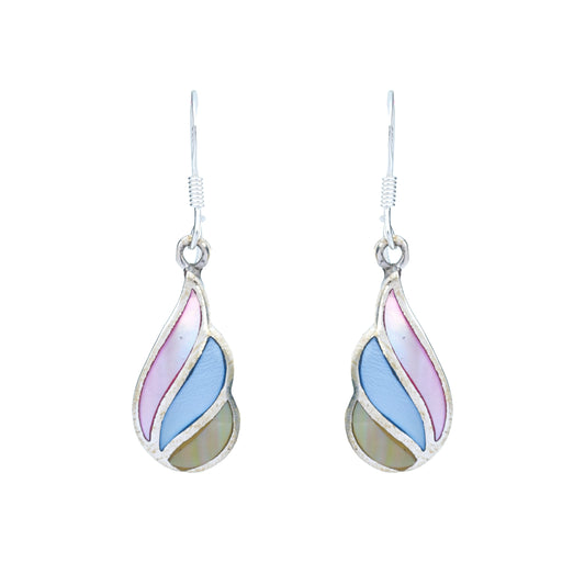 Silver Pastel Wing Dangle Earrings