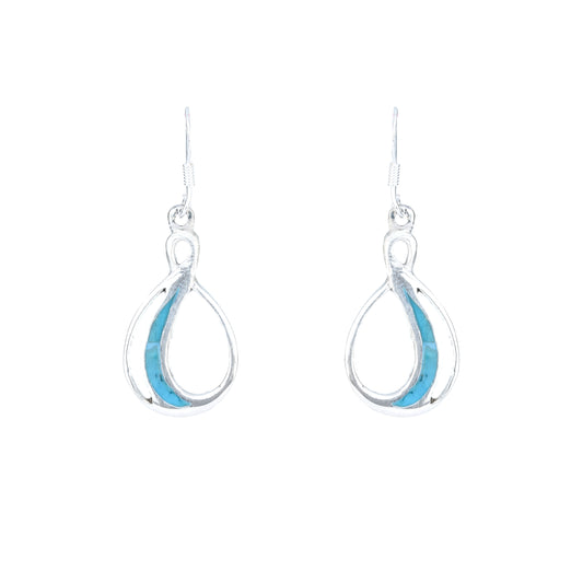 Silver Blue Enigma Dangle Earrings