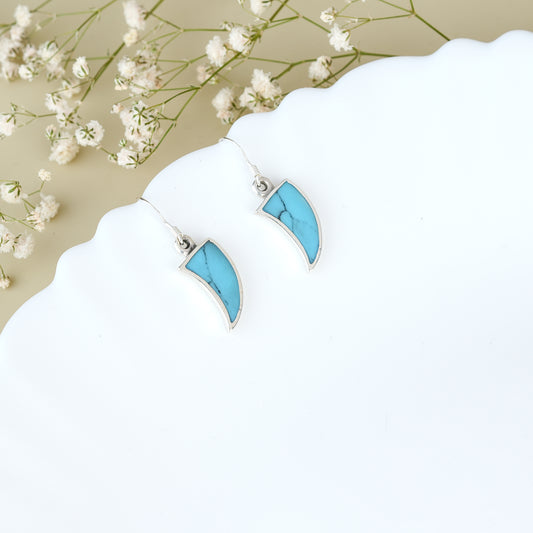 Silver Aqua Chic Dangle Earrings