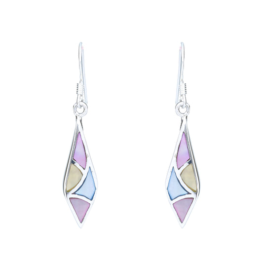 Silver Pastel Pop Quad Dangle Earrings