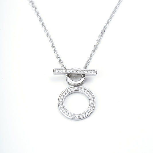 Infinty circle and dash NEcklace