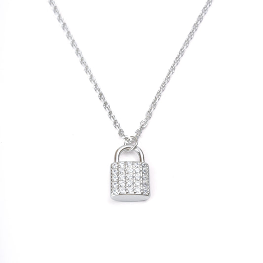 Locked in Silver Elegance Necklace