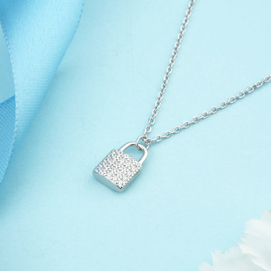 Locked in Silver Elegance Necklace