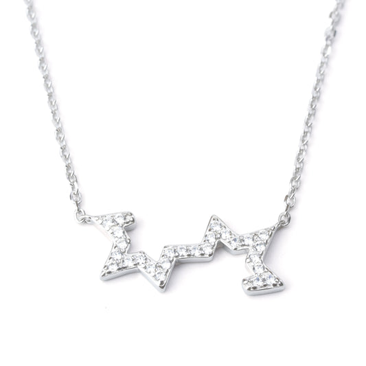 Shooting Star Spark Silver Pendant Necklace